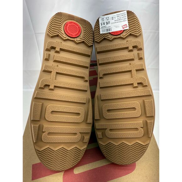 FitFlop F-Mode Womens 8.5 Water Resistant Fleece Lined Winter Ankle Boots Green - Picture 11 of 14